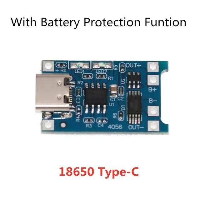 18650 Lithium Battery Charger Module 5V 1A with Protection