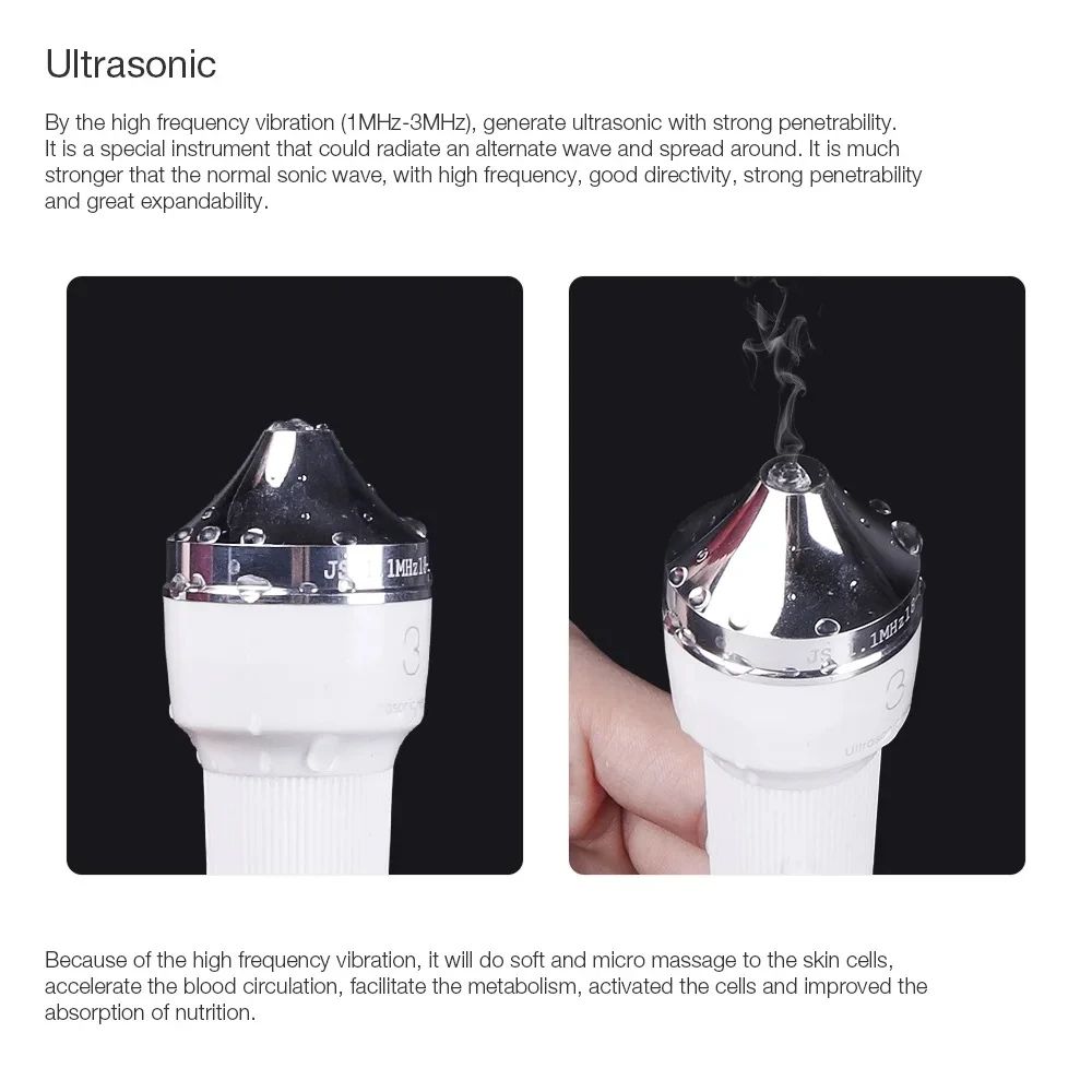 Ultrasonic Women Skin Care Whitening Machine, High Frequency Facial Device for Freckle Removal, Anti-Aging & Lifting