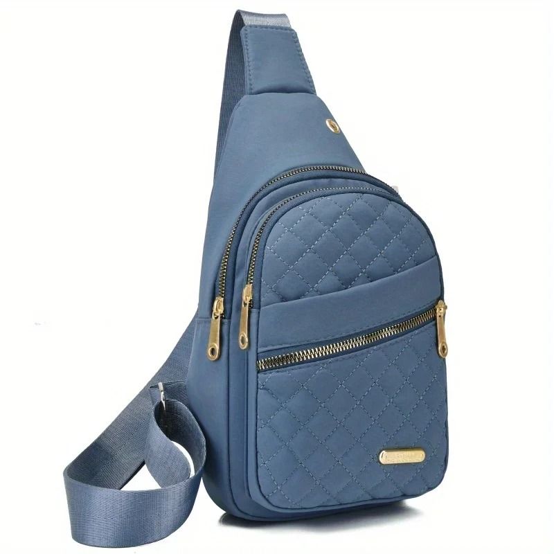 Lightweight Quilted Chest Bag Foldable Crossbody Shoulder Tote