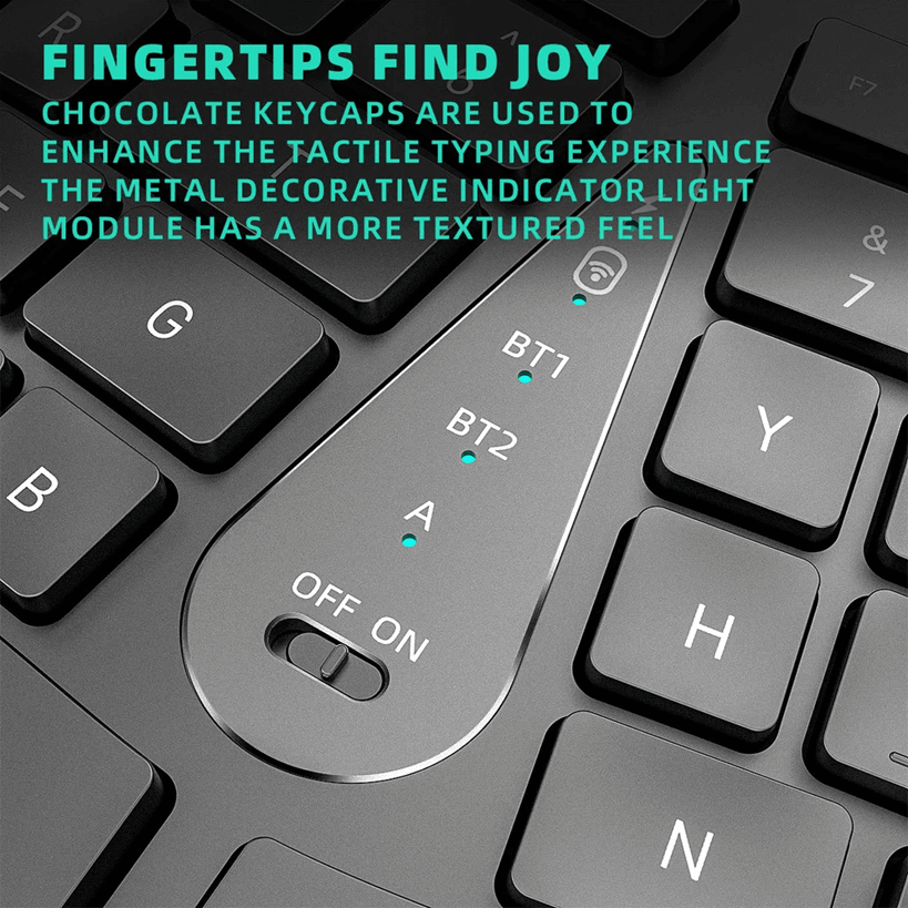 JOMAA Wireless Ergonomic Keyboard with Palm Rest Full Size Split Design