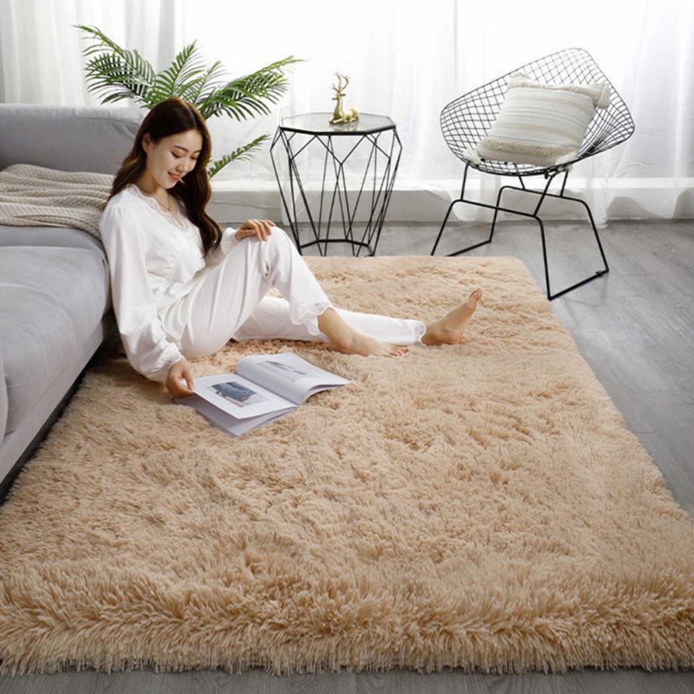 Soft Tie-Dye Plush Carpet, Children's Room Home Mat, Children's Room Baby Crawling Non-Slip Blanket