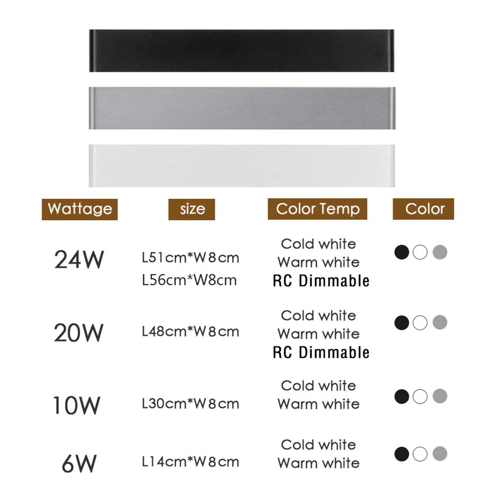 Modern Dimmable LED Wall Lamp