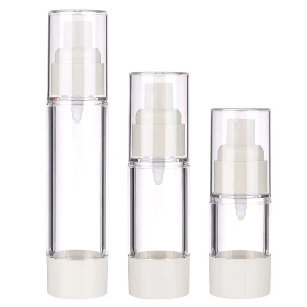 AirLock Travel Refillable Pump Bottle Set – Leakproof travel lotion bottles & vacuum cosmetic containers (15/30/50ml)