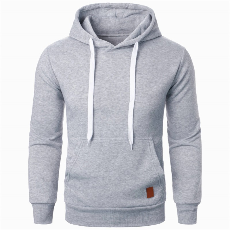 Mens Casual Hooded Pullover, Lightweight Streetwear Sweatshirt with Drawstring Hood & Collar