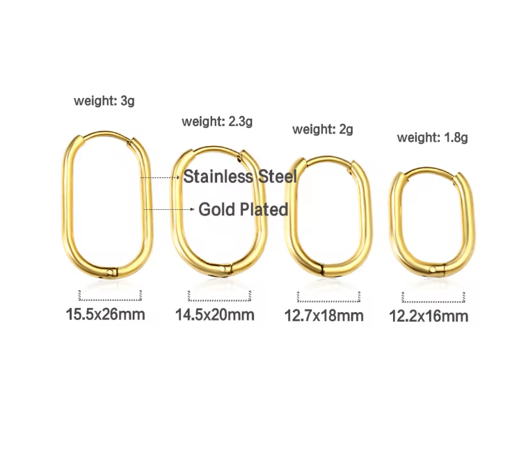 Simple U Shape Hoop Earrings