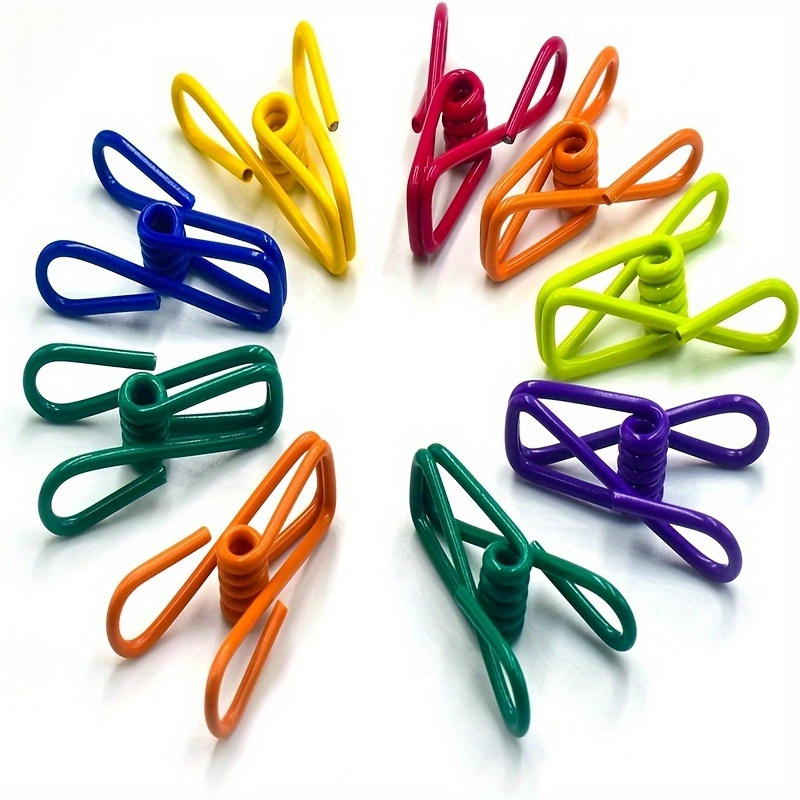 Multi-Purpose PVC-Coated Steel Clips for Sealing Food Bags, Durable Kitchen Dining Accessories for Chips, Laundry