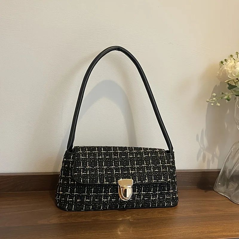 SleekBuckle Minimalist PU Leather Shoulder Bag | Women's Structured Fashion Handbag for Daily Use