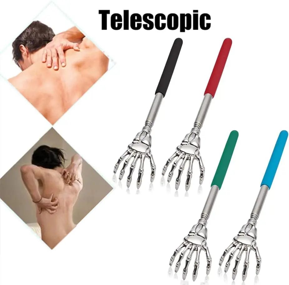 Telescopic Stainless Steel Back Scratcher & Itch Relief Massager