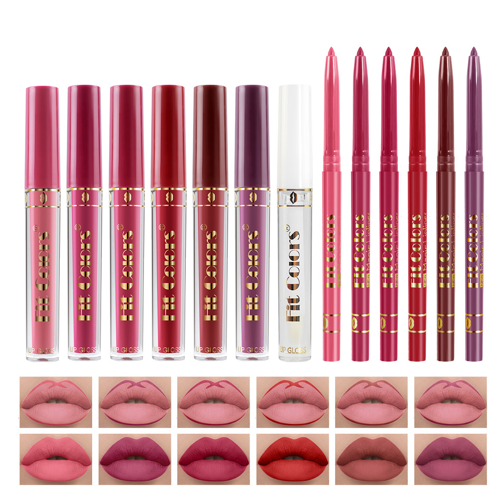 Matte Lip Liner Pencil Case, Non Stick Cup Hook Lip Liner, Waterproof Lip Pencil, Fade Resistant Lip Glaze, Long Wear