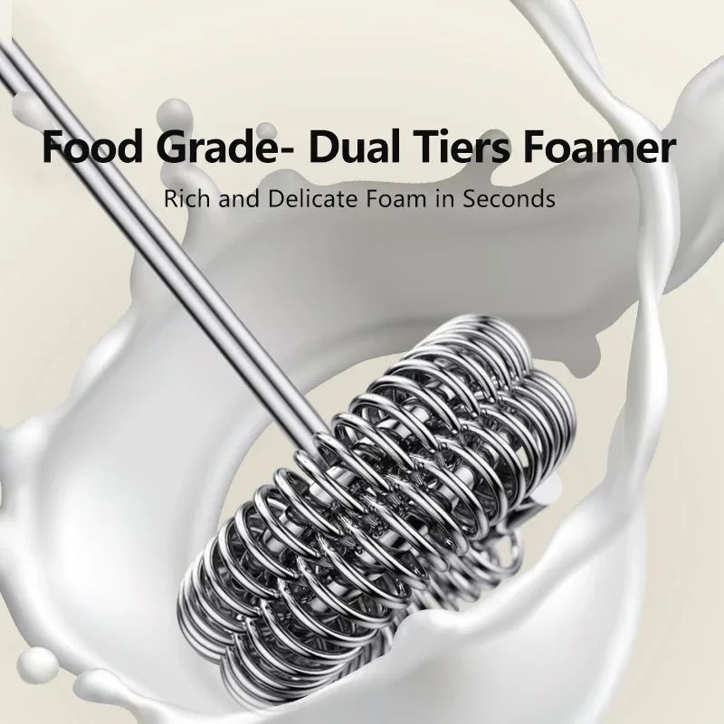 Rechargeable Electric Milk Frother 3-Speed Handheld Foam Maker – Coffee Mixer & Egg Beater Tool