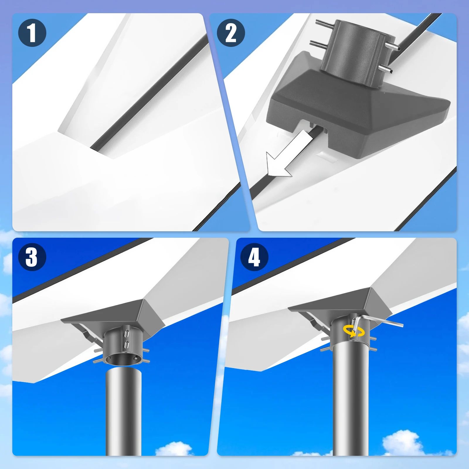 Starlink Gen 3 Mounting Pole Adapter Aluminum Alloy Pipe Kit