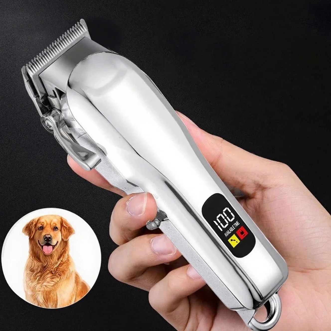 QuietCut Pro Cordless Dog Grooming Clippers - Low Noise, Rechargeable Pet Hair Trimmer for Dogs & Cats