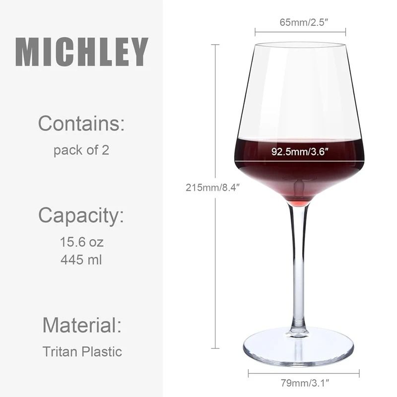 2-Piece Unbreakable Tritan Wine Goblet Set