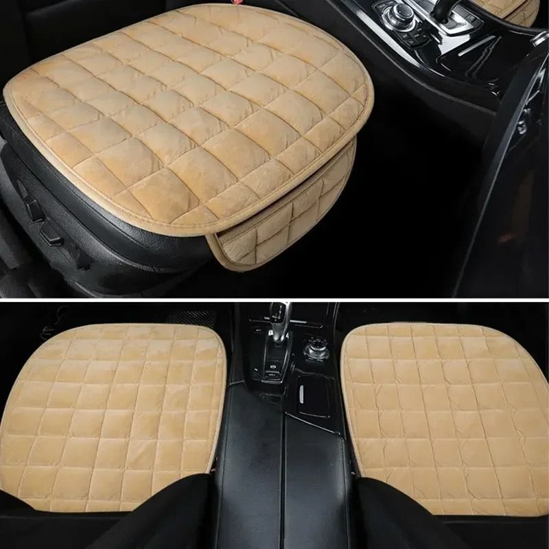 Winter Warm Car Seat Cushion Cover with Anti Slip Design and Breathable Comfort