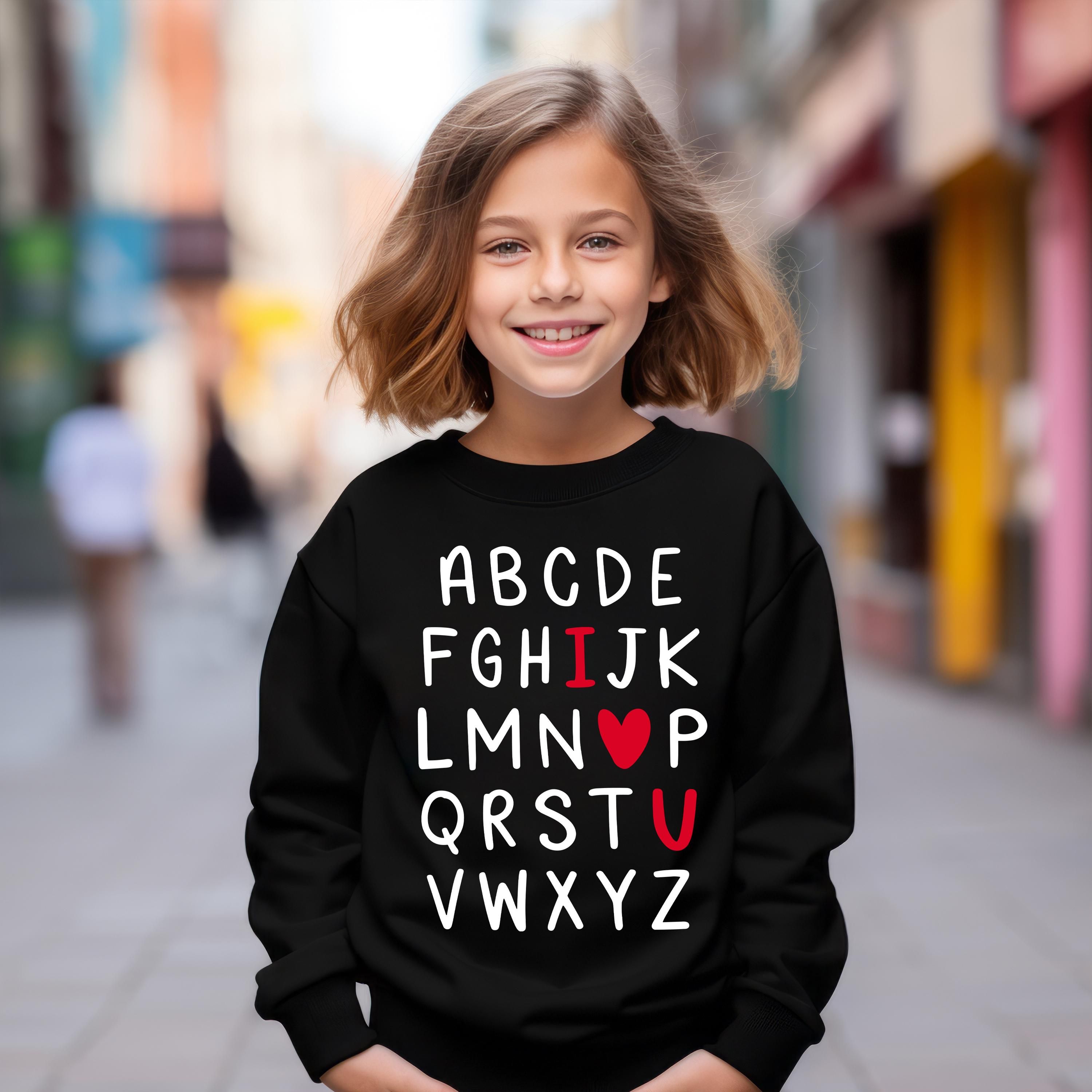 Funny I Heart You Valentines Sweatshirt | Trendy Kids Crewneck Cute Heart Pullover
