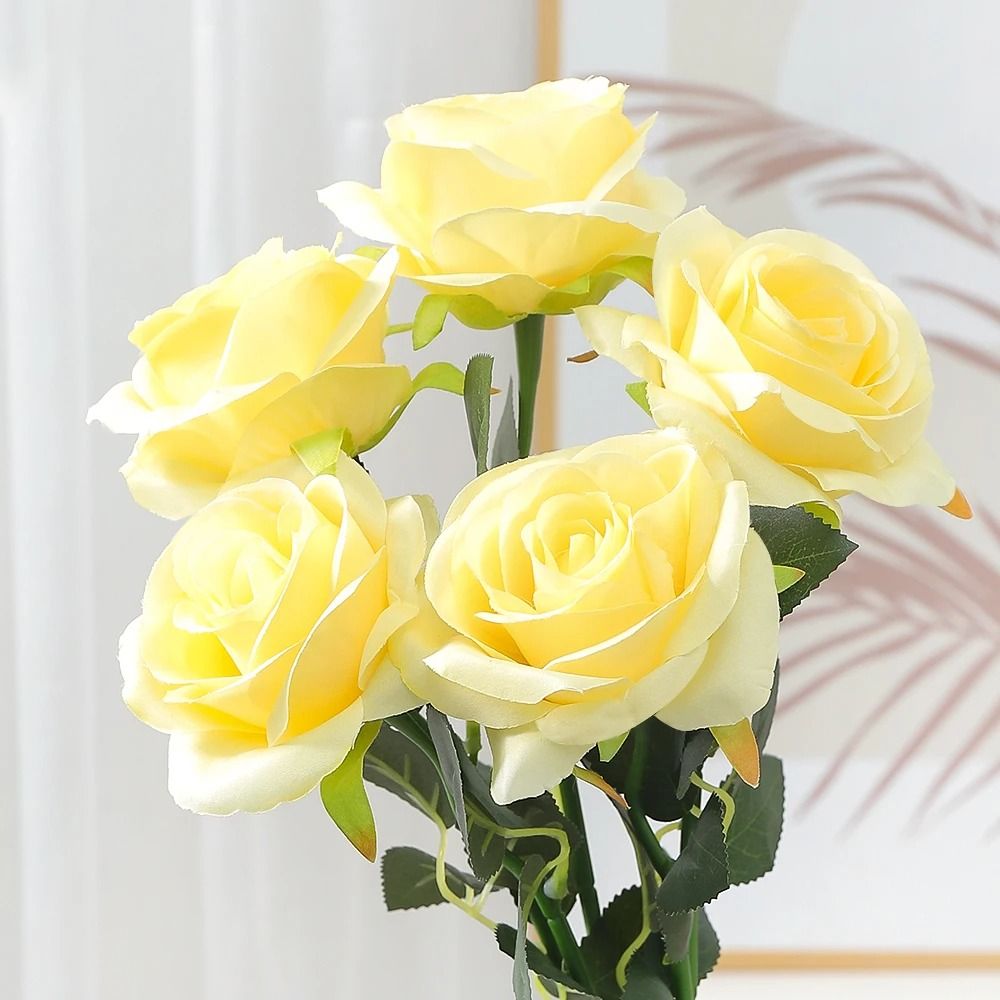 48 cm Rose Black Silk Bouquet Peony Artificial Flower