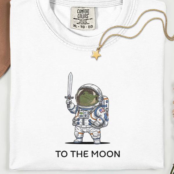 To The Moon Astronaut Frog Graphic Shirt, Funny Space Exploration Tee, NASA Artemis 2 Moon 2026 Humor Gift For Astronomy
