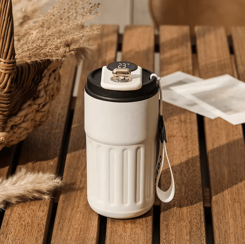 Smart LED Temperature Coffee Cup – 316 Stainless Steel Insulated Travel Mug