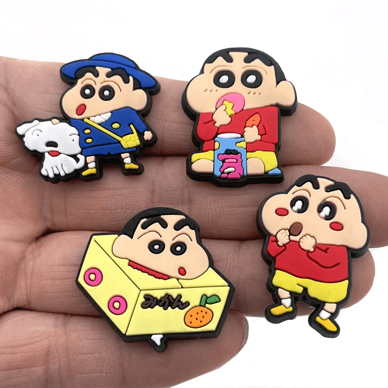 Crayon Shinchan Shoe Charms Cartoon Sneaker Buckle Accessories 10 Pack