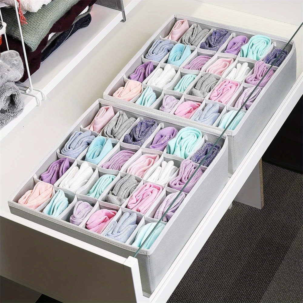 Underwear Storage Boxes, Collapsible Sock Drawer Organizer for Women Closet Cabinet Storage