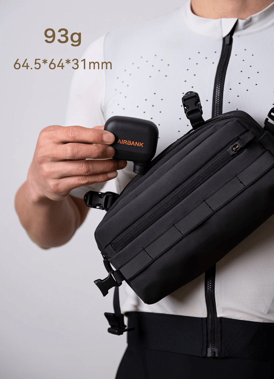 AIRBANK Pocket SE Mini Electric Bike Pump with Presta and Schrader Compatibility