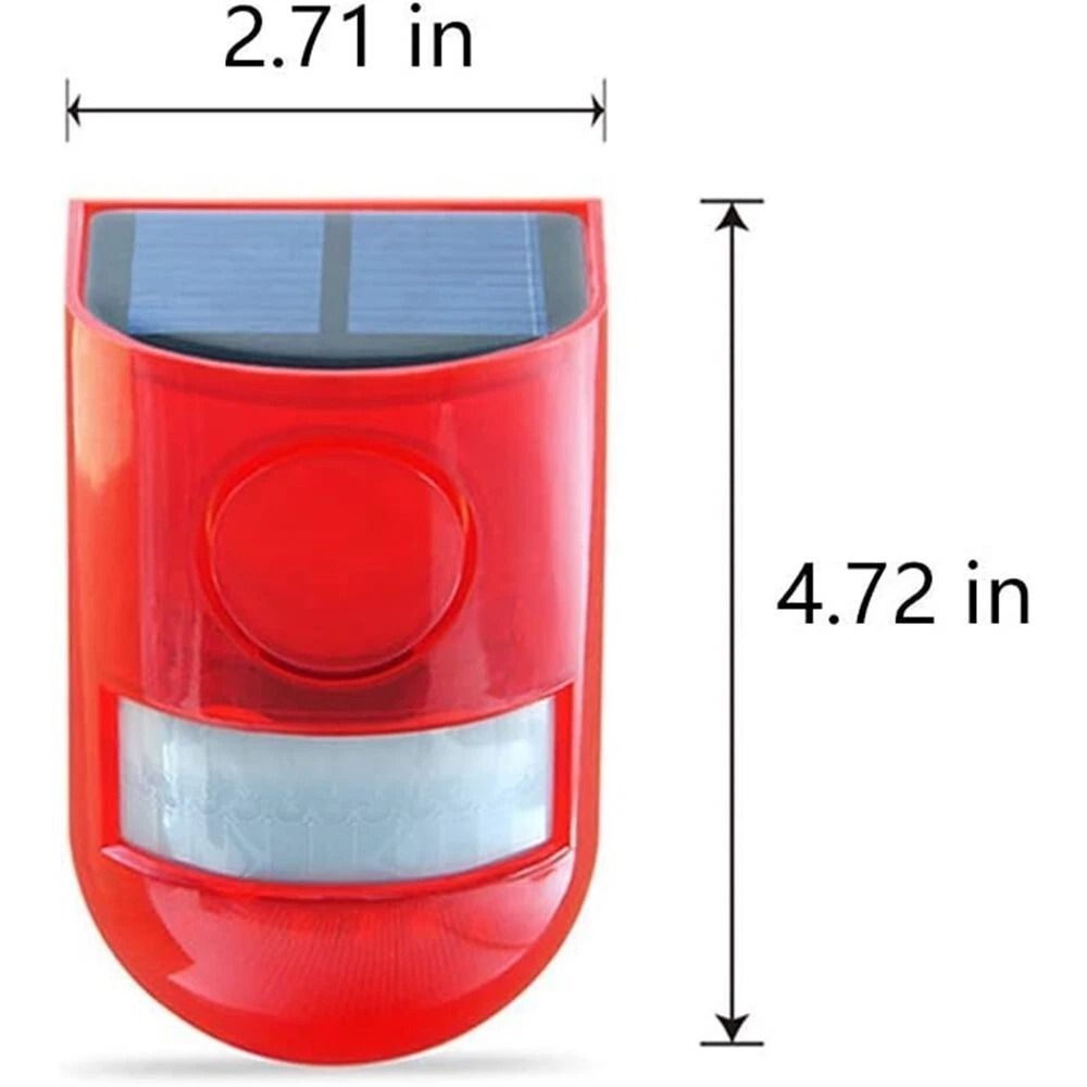 Solar Alarm LED Light Wireless Motion Sensor with Solar Strobe Light for Outdoor Security