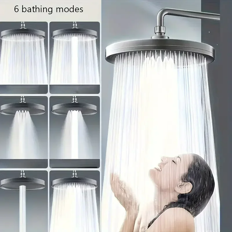 High Pressure Rainfall Shower Head with Filter Top Rain Shower Faucet for Bathroom