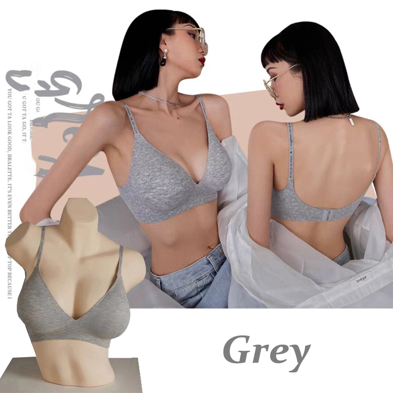 Women Sexy Seamless Bras Deep V Neck Bralette Sexy Lingerie Letter Strap Tops Push Up Underwear Wireless Brassiere