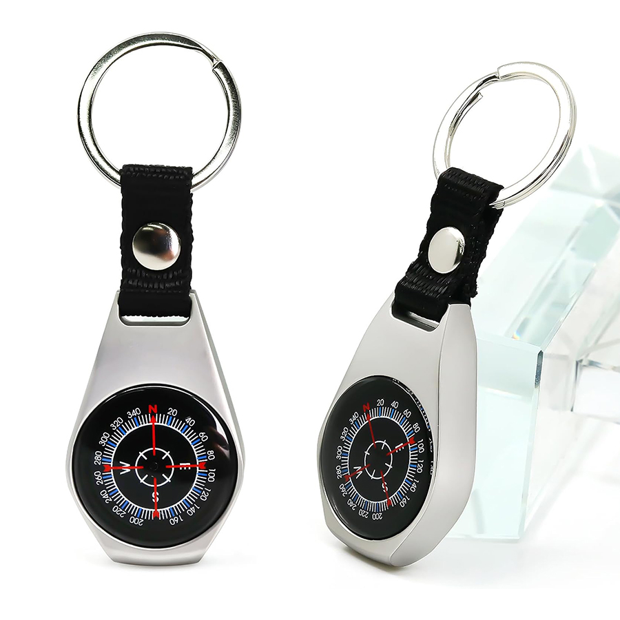 Waterproof Military Compass Keychain for Hiking Camping and Survival Gear