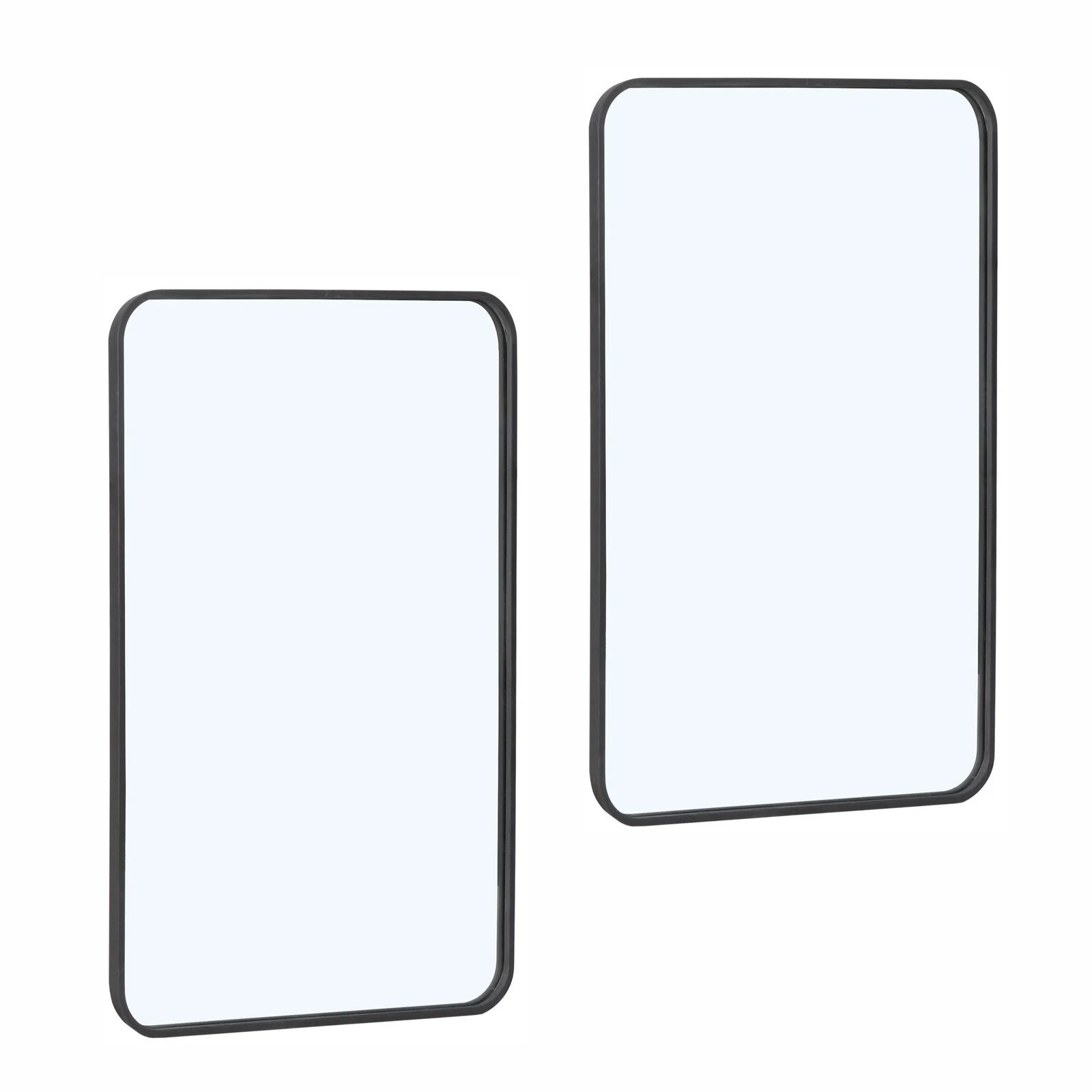 Modern Metal Frame Rectangular Bathroom Wall Mirror for Stylish Spaces