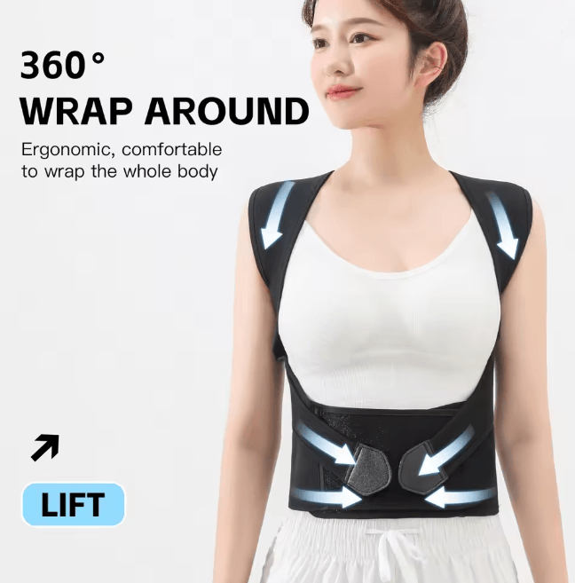 PostureFlex Back Posture Corrector Brace Adjustable Shoulder Support Belt