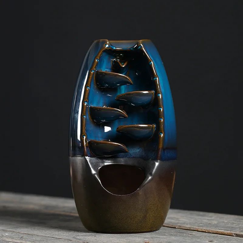 Ceramic Waterfall Incense Burner Set