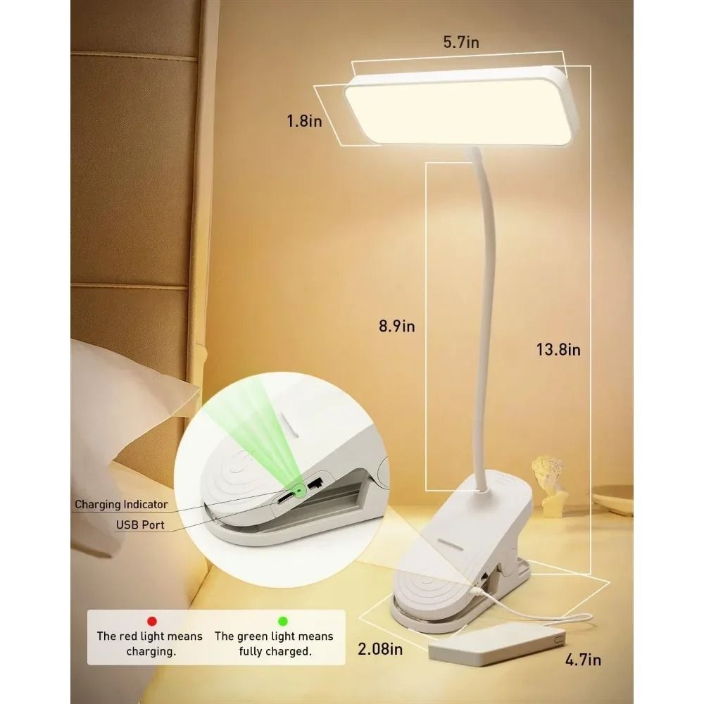 Ultra-Flexible LED Eye-Protection Clip Book Light