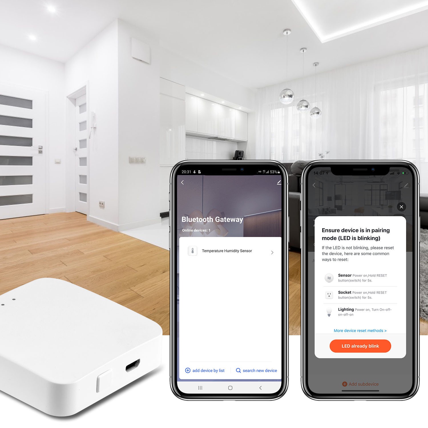 Multi-Mode Smart Home Gateway Hub WiFi Bridge with Bluetooth Mesh Control