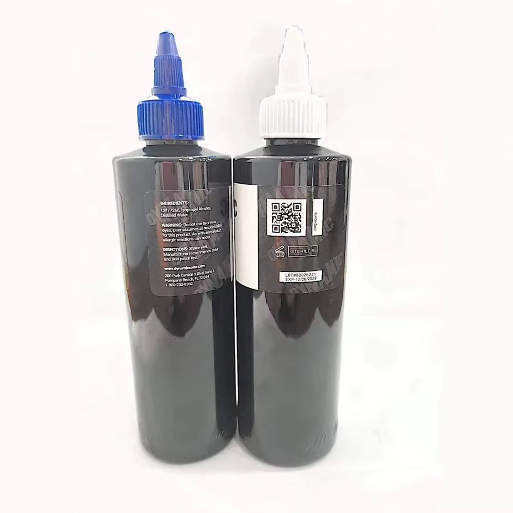 Triple-Black 240 ml High-Pigment Tattoo Ink – Ultimate 8 oz Dark Body Art Pigment