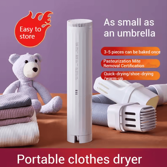 Multi-Function Portable Folding Clothes and Shoe Dryer 220V with Quick Drying and Sterilization Time
