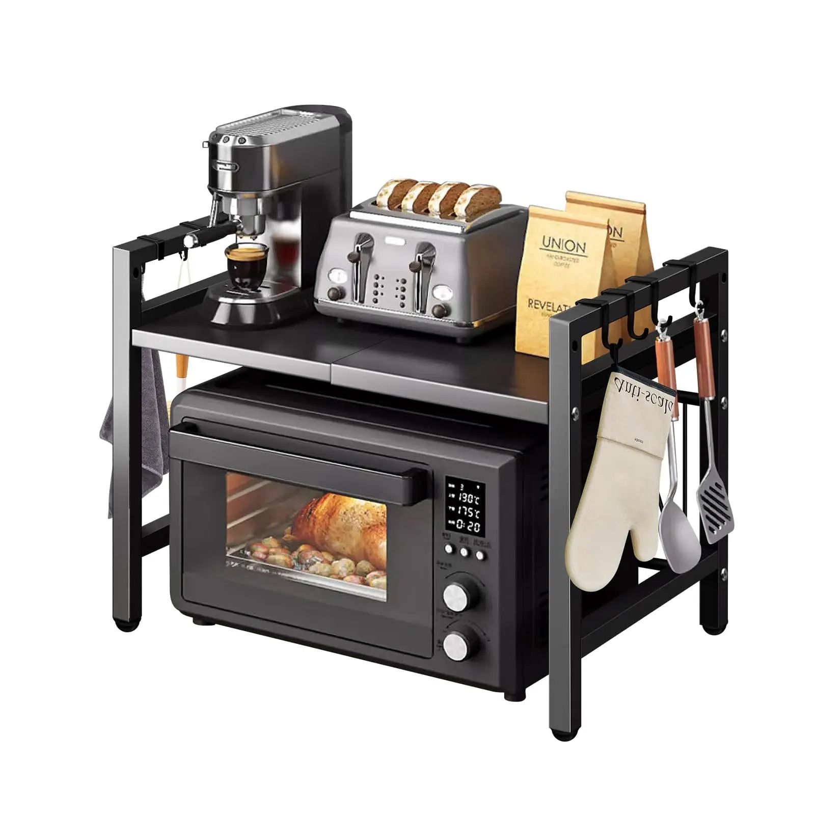 Expandable Microwave & Kitchen Storage Rack