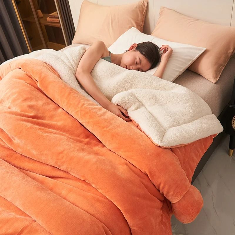 Super Soft Imitation Lambswool Blanket High Quality Milk Fleece Sofa Blanket