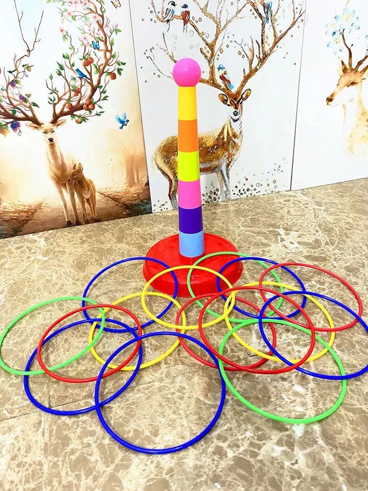 Kids Throw Circle Game Ferrule Stacked Toy Set