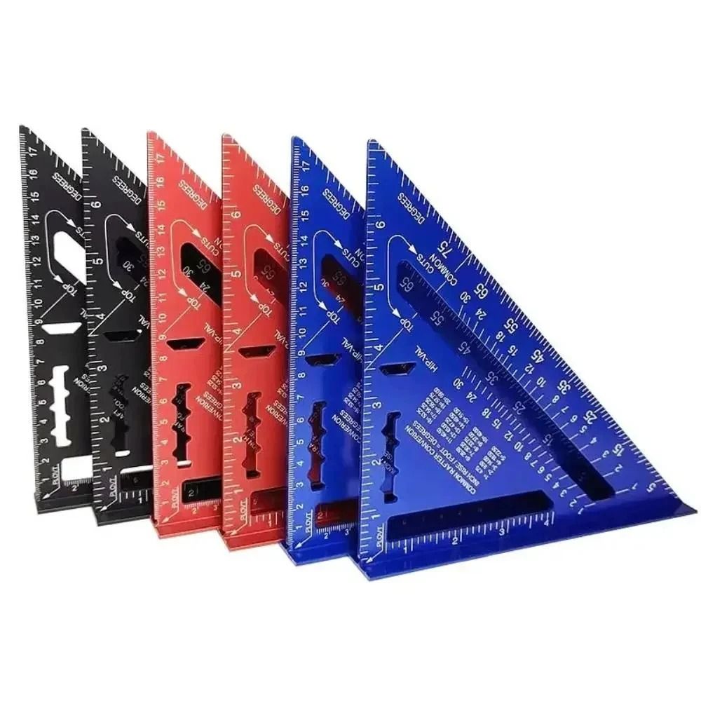 7 Inch Triangle Ruler Aluminum Alloy Carpenter Angle Measuring Tool