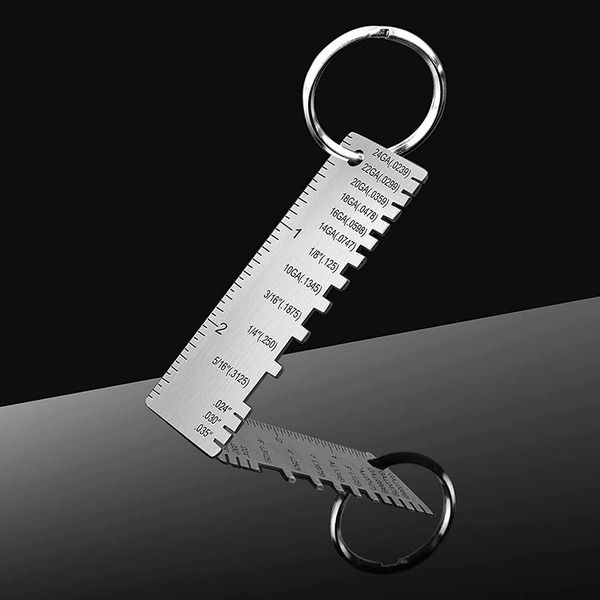 Thickness Gage Sheet Metal Gauge Measuring Tool, Stainless Steel Wire Gauge, Compact and Durable for Welding