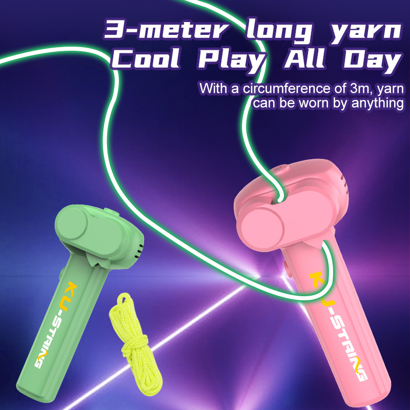Glow in the Dark Rope Launcher, Luminous Portable Stress Relief Toy for Kids & Party Favors