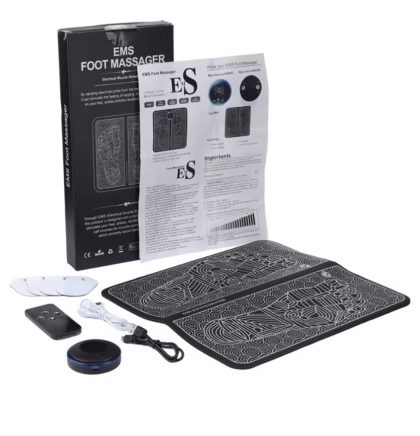Smart 3D EMS Foot Massage Pad with Remote Control