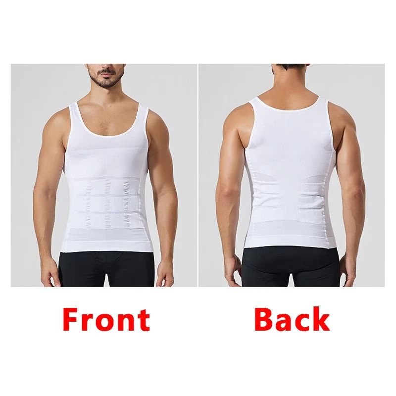 Men Compression Body Shaper Tank Top with Waist Control and Seamless Slimming Fit