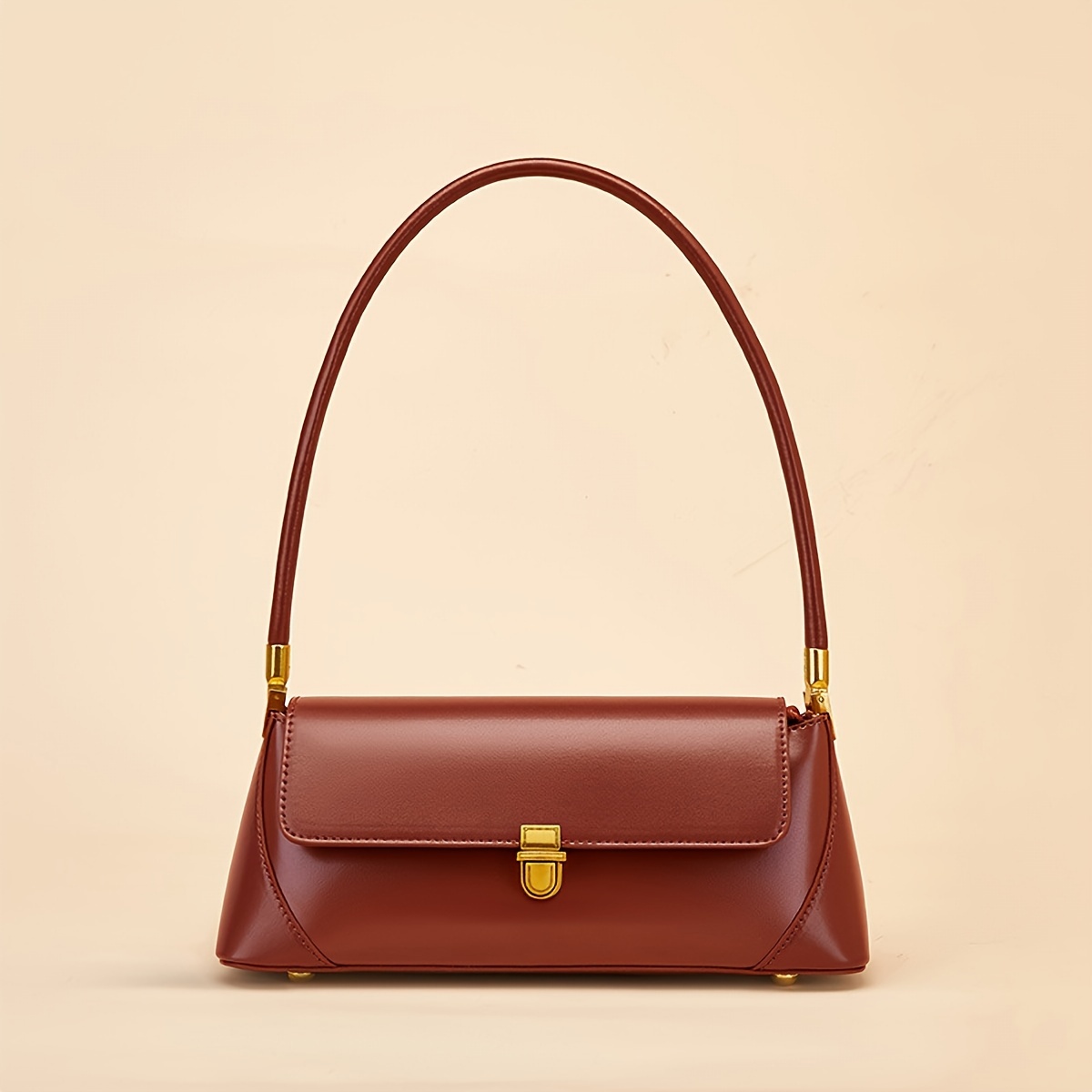 Retro Baguette Underarm Bag Women's High Feeling Fashion Shoulder Bag PU Material