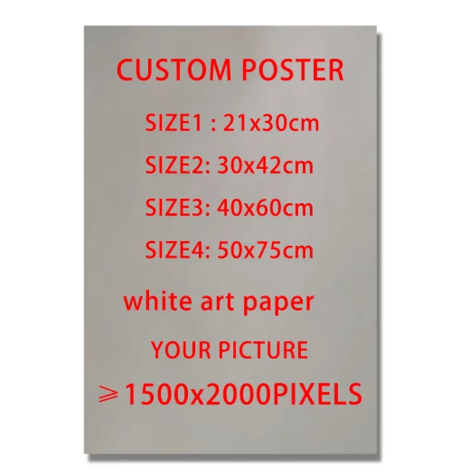 Custom Anime Poster Personalized Character & Pet Matte Art Print Wall Decor