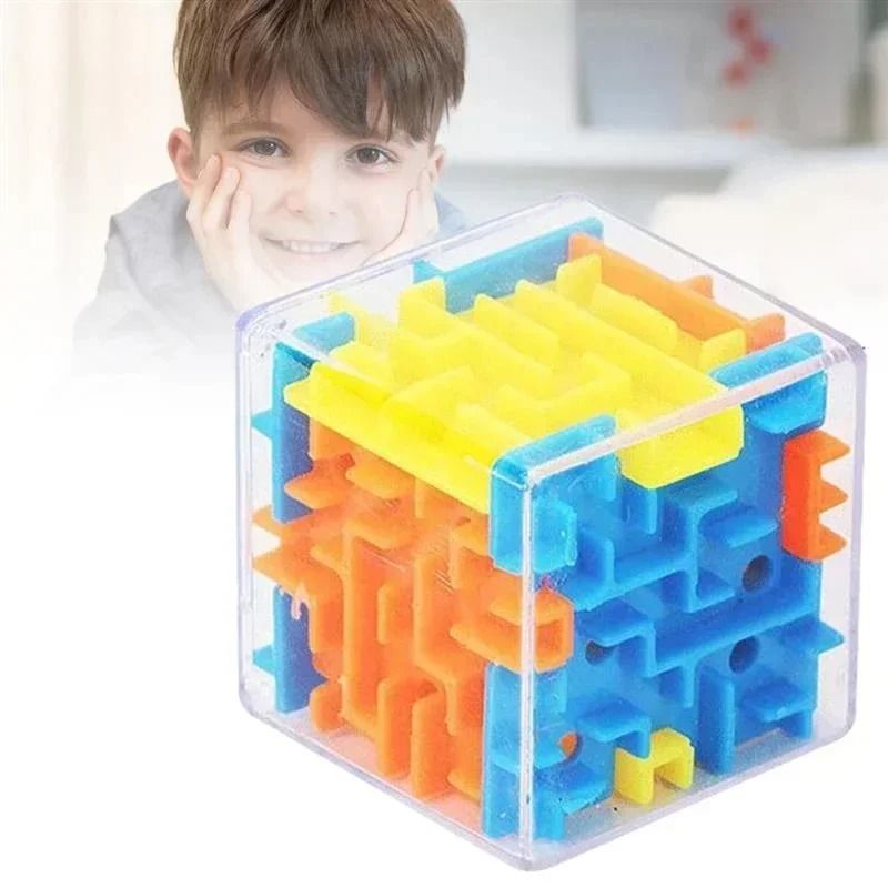 3D Maze Magic Cube Six-sided Transparent Speed Puzzle