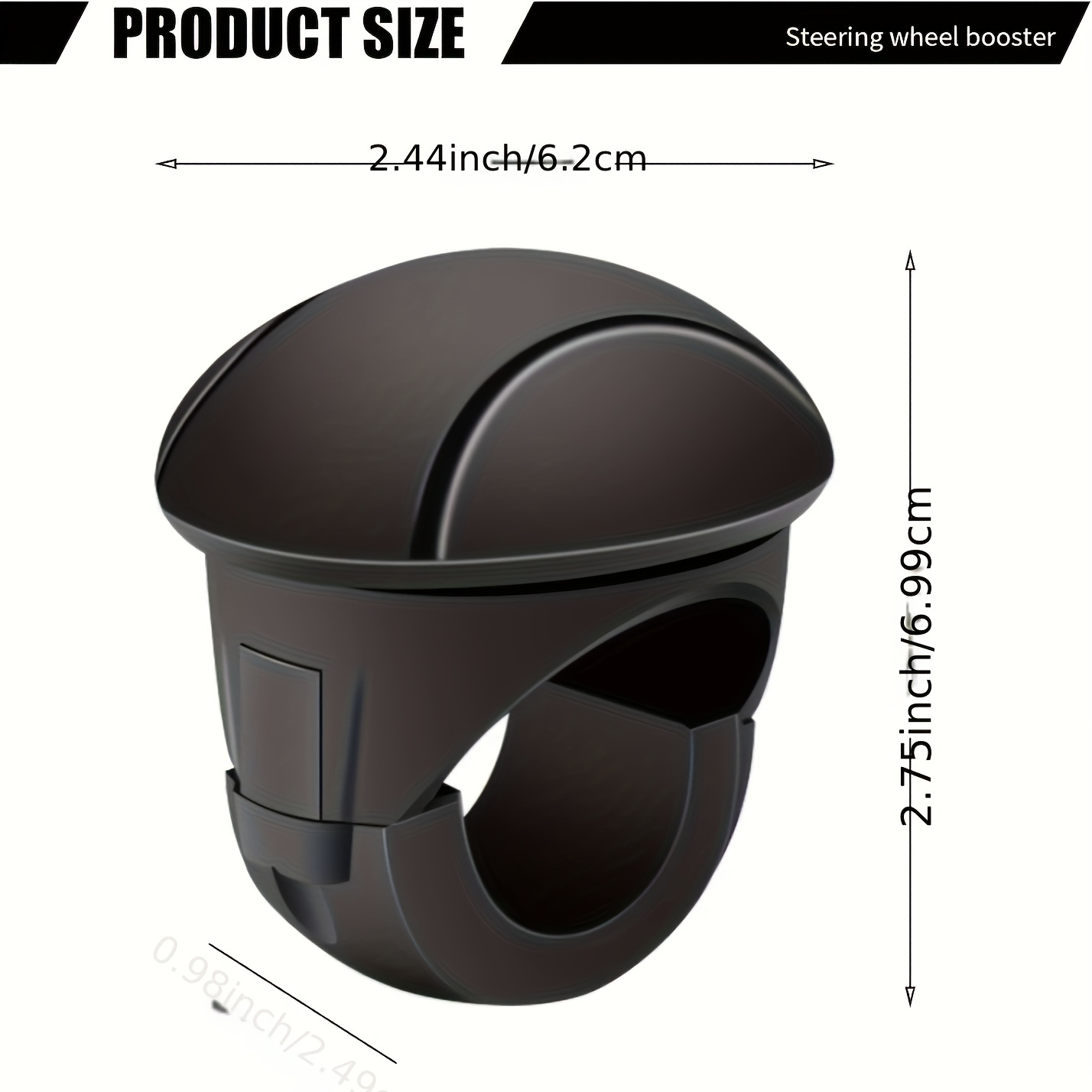 Easy-Grip Silicone Steering Wheel Knob – Smooth Rotation, One-Hand Operation, Built-In Metal Bearing & Non-Slip