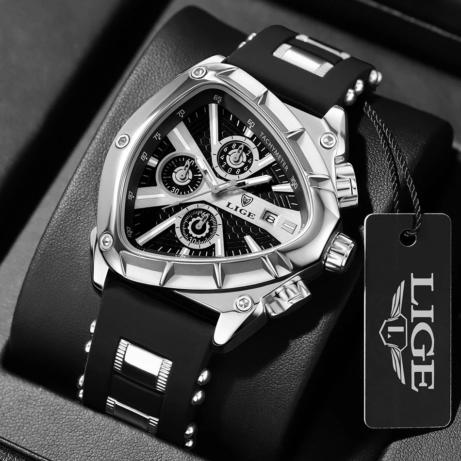 Luxury Waterproof Mens Quartz Watch with Large Dial