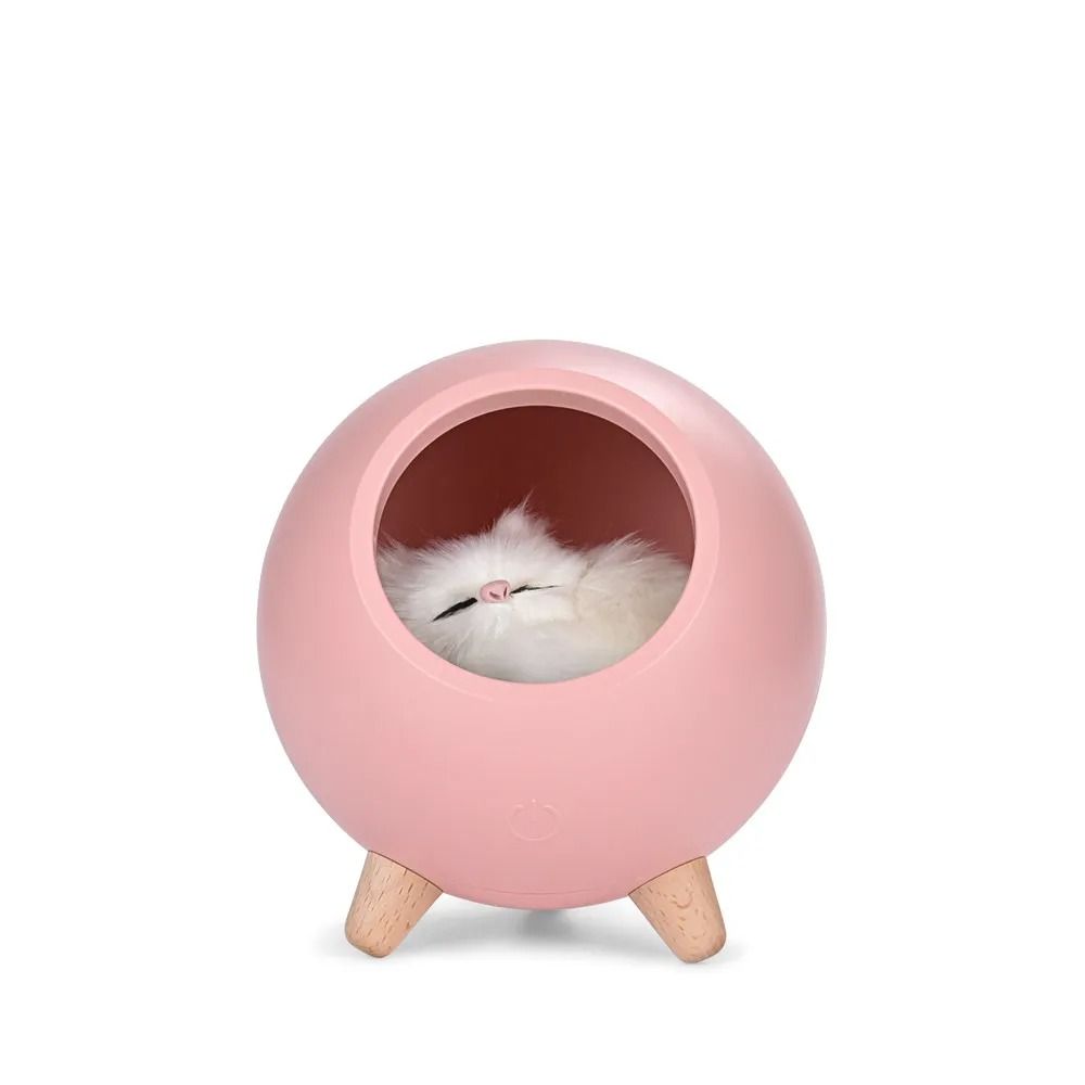 Whiskers-in-the-Woods Kitten Nest Lamp